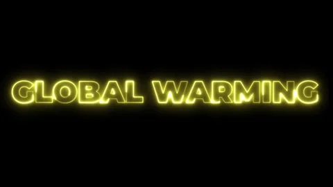 Global Warming: A Glowing Warning Sign Stock Footage 311447449