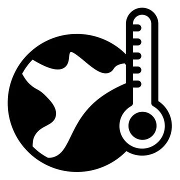 Global warming glyph icon vector illustration isolated on white background Stock Illustration