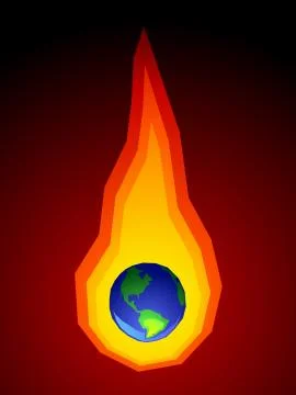 Global warming graphic Stock Illustration