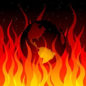 Global warming illustration Stock Illustration