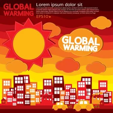 Global warming illustration vector concept.EPS10 Stock Illustration