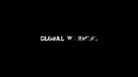 Global Warming - Intro. Pop-up text screen saver with text Global Warming. Intro Stock Footage 159294012