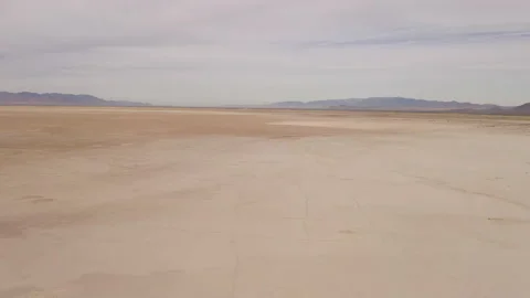 Global warming parched earth drought landscape in Arizona on a dry lake Stock Footage 167050136