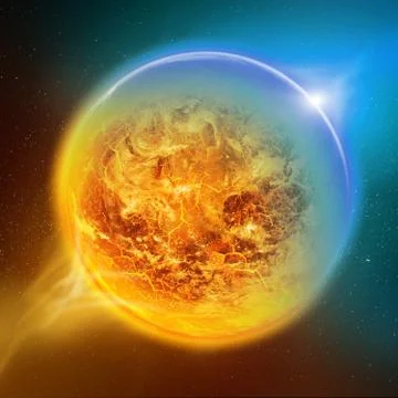 Global warming on planet Earth Stock Illustration