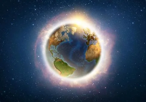 Global warming on Planet Earth Stock Illustration