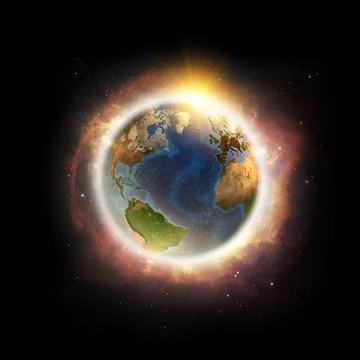 Global warming on Planet Earth Stock Illustration
