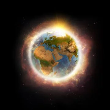 Global warming on Planet Earth Stock Illustration