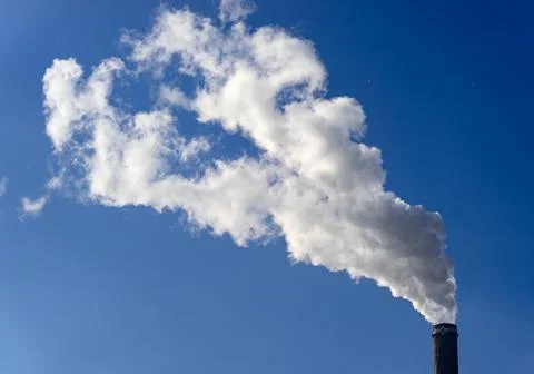 Global warming - pollution above Bucharest Stockfoto's