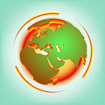Global warming vector Stock Illustration