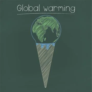 Global warming vector illustration. Stock Illustration