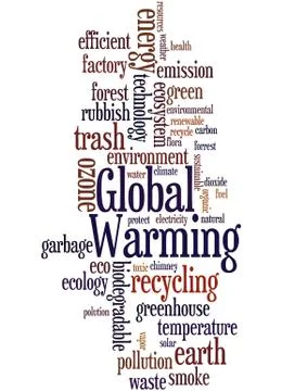 Global Warming, word cloud concept Illustrazione stock