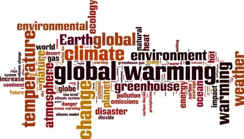 Global warming word cloud Stock Illustration