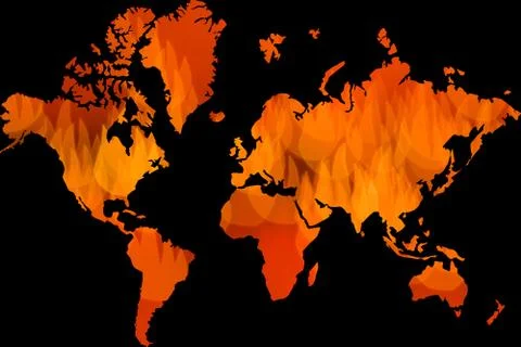 Global warming, worldwide problem Stock Photos