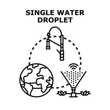 Global water resource management with smart irrigation system Stock Illustration