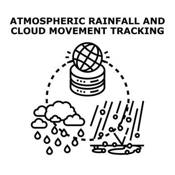 Global weather data tracking and climate monitoring system Stock Illustration