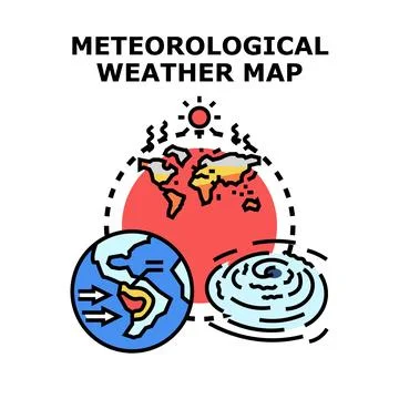 Global weather forecasting and climate change concept Stock Illustration