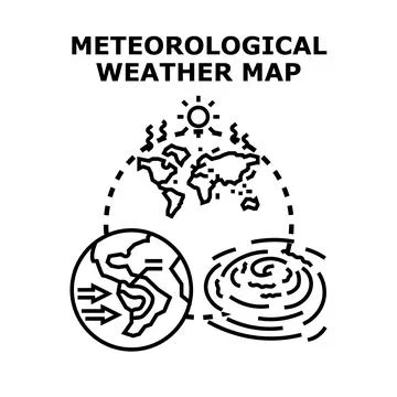 Global weather forecasting and climate change concept Stock Illustration