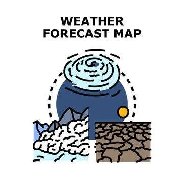 Global weather patterns influencing climate and nature forecast Stock Illustration