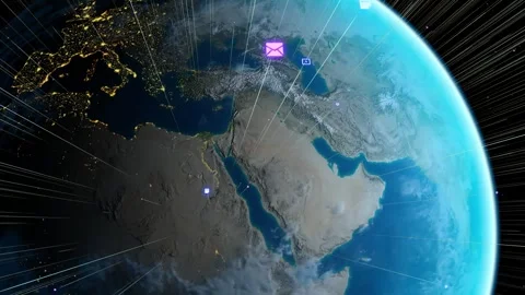 Global web activity day and night Video stock 292745660