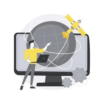 Global web connection abstract concept vector illustration. 스톡 일러스트