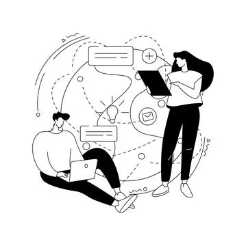 Global web connection abstract concept vector illustration. 스톡 일러스트