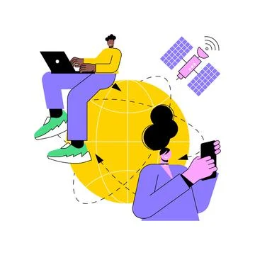 Global web connection abstract concept vector illustration. Illustrazione stock