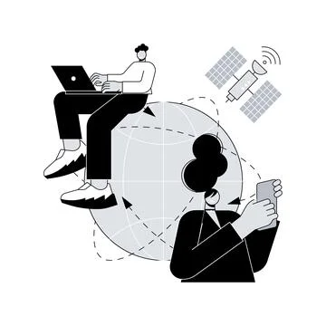 Global web connection abstract concept vector illustration. イラスト素材