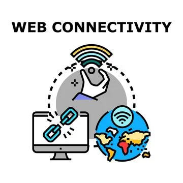 Global web connectivity concept showing network communication Stock Illustration