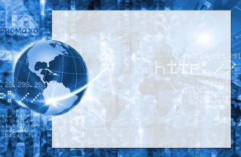 Global web technologies background Illustration
