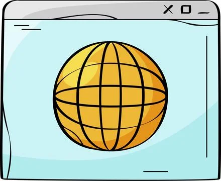 Global Website Development and Internet Presence Illustration Illustrazione stock