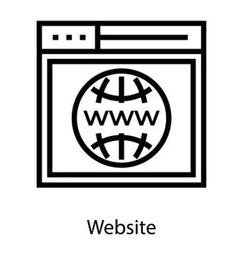 Global Website Vector Stock Illustration