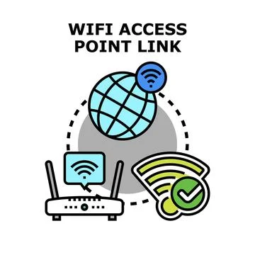 Global wifi connection creating wireless internet network Stock Illustration