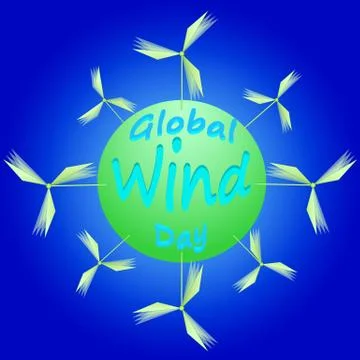 Global Wind Day Stock Illustration