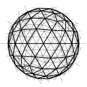 Global wireframe sphere 스톡 일러스트
