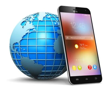 Global wireless communication concept Stock Illustration