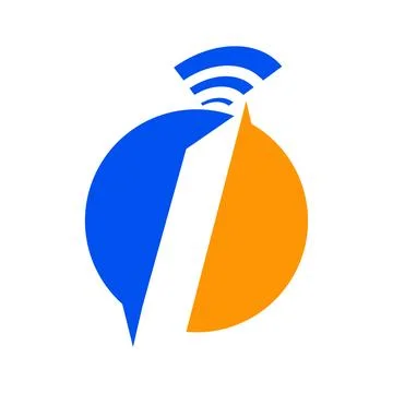 Global Wireless Communication Corporate Logo Ilustração Stock