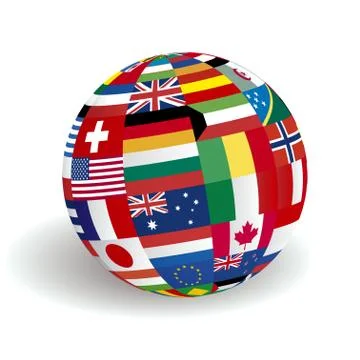 Global world of flags Stock Illustration