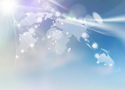 Global world map illustration Stock Illustration