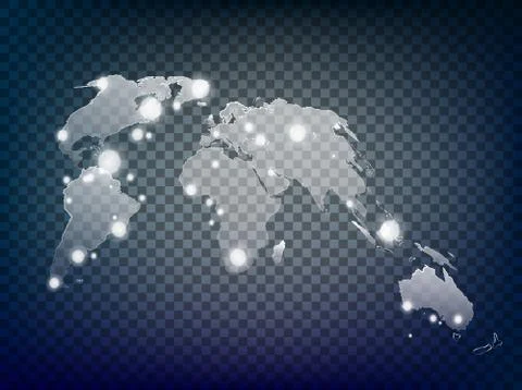 Global world map illustration Stock Illustration