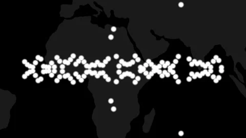 Global World Map Particle Waveform Animation Stock Footage 343932720