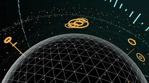 Global world network and telecommunication on earth Internet connection line 3D Vídeos de archivo 334652461