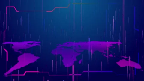 Global world network big data, digital clouds technology network connection data Stock Footage 295174243