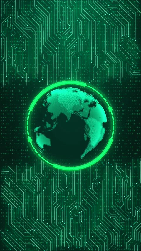 Global world network big data, digital clouds technology network connection data Stock Footage 295956262