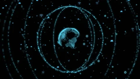 Global world network concept. Safety wireless network connection technology. Big Stock Footage 333790678