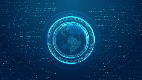 Global world network connection and data connections concept. technology data Stock Footage 313697906