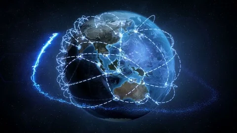 Globalisation planet, connect. Stock Footage