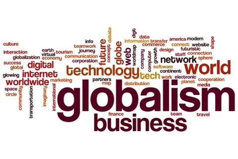 Globalism word cloud Illustrazione stock