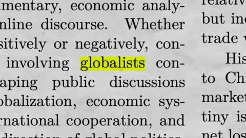Globalists Highlighted in Newspaper Article World Politics and Economic Power Stock Footage 335343772