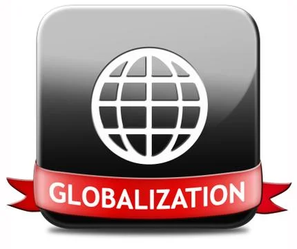 Globalization button Stock Illustration