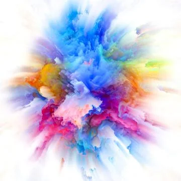 Globalization of Colorful Paint Splash Explosion Stock Illustration
